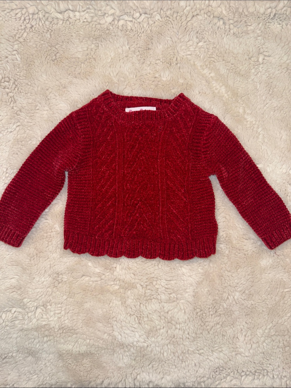 Tommy Bahama Red Cable-Knit Kids Sweater
